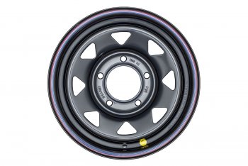 5 699 р. Штампованый диск OFF-ROAD Wheels (усиленный, треугольник мелкий) 6.5x15   (Цвет: черный)  с доставкой в г. Воронеж. Увеличить фотографию 2