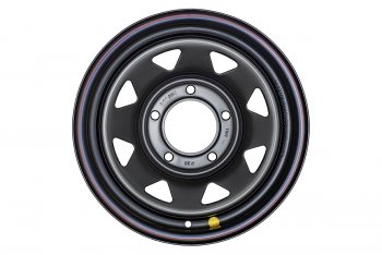 5 999 р. Штампованый диск OFF-ROAD Wheels (усиленный, треугольник мелкий) 7.0x15   (Цвет: черный)  с доставкой в г. Воронеж. Увеличить фотографию 2