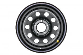 6 249 р. Штампованый диск OFF-ROAD Wheels (усиленный, круг) 7.0x16   (Цвет: черный)  с доставкой в г. Воронеж. Увеличить фотографию 2