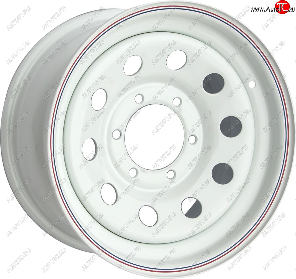 6 249 р. Штампованый диск OFF-ROAD Wheels (стальной усиленный, круг - белый). 7.0 x 16 Toyota Fortuner AN50/AN60 дорестайлинг (2004-2008) 6x139.7xDIA110.0xET30.0 
