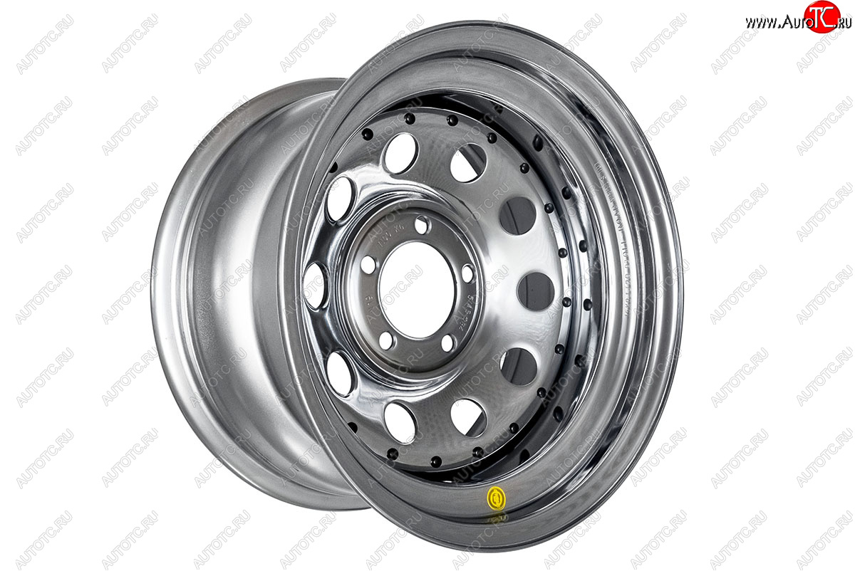 7 349 р. Штампованый диск OFF-ROAD Wheels (усиленный, круг) 8.0x15   (Цвет: хром)  с доставкой в г. Воронеж