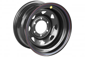 Штампованый диск OFF-ROAD Wheels (стальной усиленный, треугольник мелкий - черный). 8.0 x 15 