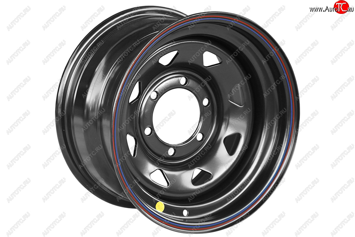 4 119 р. Штампованый диск OFF-ROAD Wheels (стальной усиленный, треугольник мелкий - черный). 8.0 x 15    с доставкой в г. Воронеж