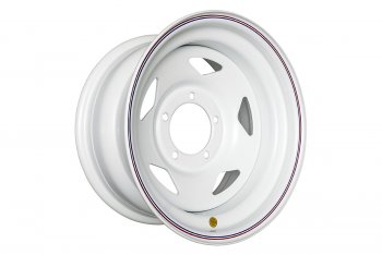 Штампованый диск OFF-ROAD Wheels (стальной усиленный, треугольник - белый). 8.0 x 16 