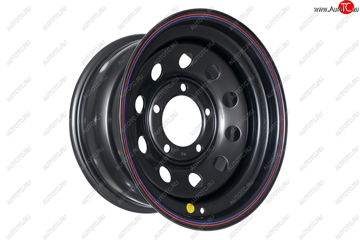 6 649 р. Штампованый диск OFF-ROAD Wheels (стальной усиленный, круг - черный). 8.0 x 16    с доставкой в г. Воронеж