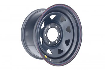 Штампованый диск OFF-ROAD Wheels (усиленный, треугольник мелкий) 8.0x16  (Цвет: черный)