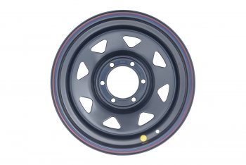 6 999 р. Штампованый диск OFF-ROAD Wheels (усиленный, треугольник мелкий) 8.0x16   (Цвет: черный)  с доставкой в г. Воронеж. Увеличить фотографию 2