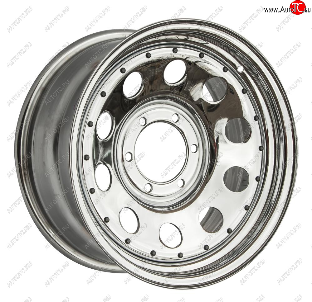 7 849 р. Штампованый диск OFF-ROAD Wheels (стальной усиленный, круг - хромированый). 8.0 x 16 Ford Ranger рестайлинг (2003-2007) 6x139.7xDIA110.0xET30.0 