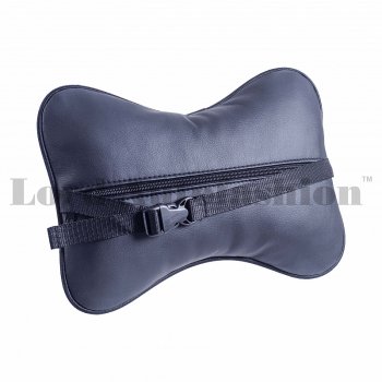 929 р. Подушка-косточка Lord Autofashion Ромб (экокожа, 2 шт.)   (Черная, строчка бежевая)  с доставкой в г. Воронеж. Увеличить фотографию 2