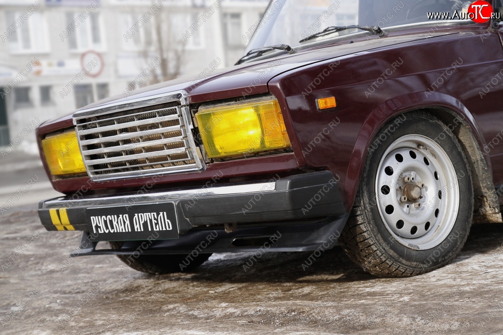 2 359 р. Накладка на передний бампер Вихур RA Лада 2107 (1982-2012) (Поверхность глянец (под окраску), Неокрашенная)  с доставкой в г. Воронеж