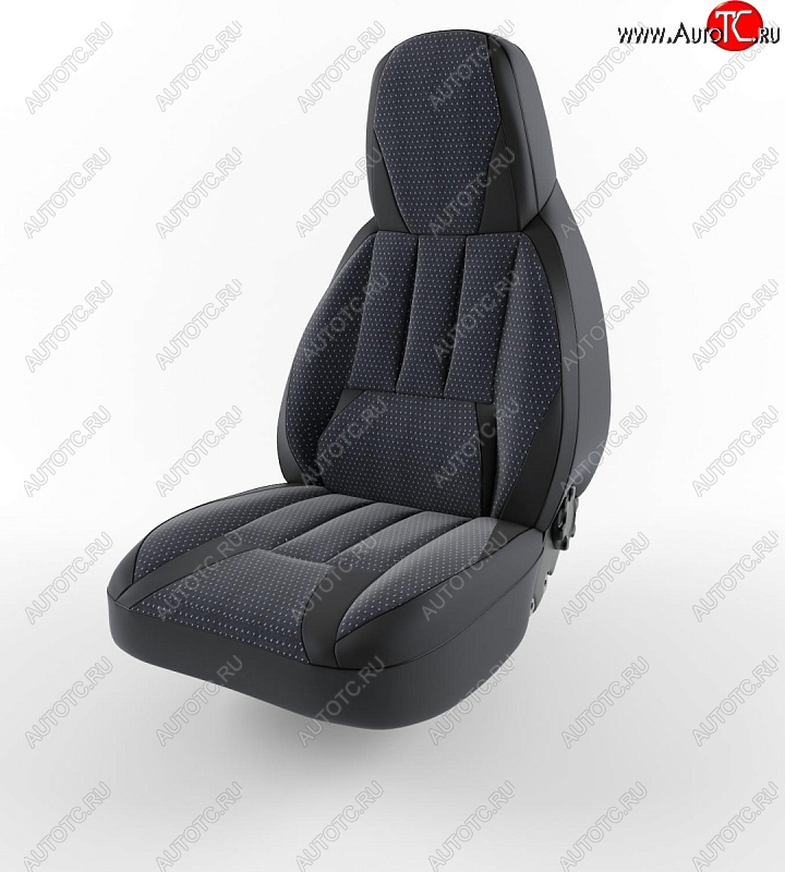 5 499 р. Чехлы для сидений Lord Autofashion Форсаж (экокожа)  Лада 2108 - 2115 (Черный, вставка жаккард Ёж белый)  с доставкой в г. Воронеж