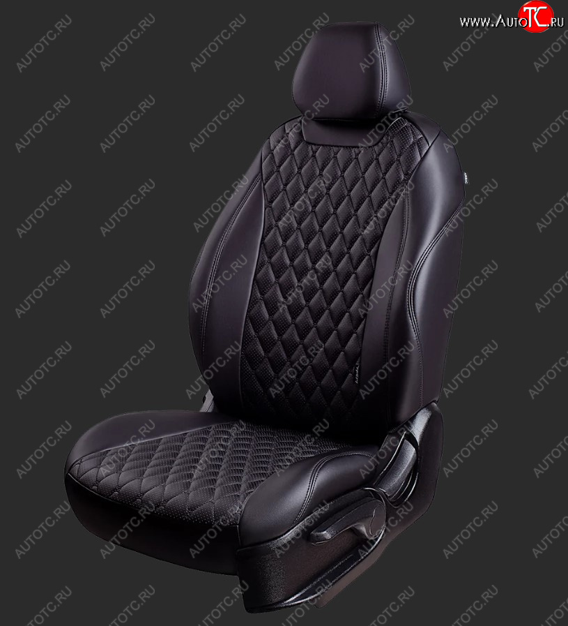 18 399 р. Чехлы для сидений Lord Autofashion Байрон (экокожа)  Лада 2108 - 2115 (Черный, вставка черная, строчка черная)  с доставкой в г. Воронеж
