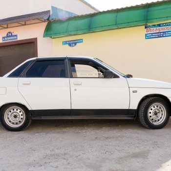 699 р. Пороги накладки Autodemic (Лапша c cеткой) Лада 2110 седан (1995-2007)  с доставкой в г. Воронеж. Увеличить фотографию 9
