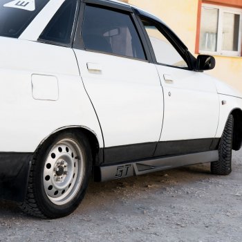 1 039 р. Пороги накладки GT Лада 2111 универсал (1998-2009) (Текстурная поверхность)  с доставкой в г. Воронеж. Увеличить фотографию 7