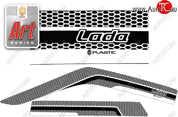 2 159 р. Дефлектора окон CA-Plastik  Лада 2114 (2001-2014) (Серия Арт белая)  с доставкой в г. Воронеж