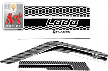 Дефлектора окон CA-Plastik Лада 2114 (2001-2014) (Серия Арт серебро)