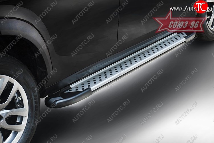 8 279 р. Пороги из алюминиевого профиля (2011-2013) Souz-96 Chevrolet Niva 2123 дорестайлинг (2002-2008)  с доставкой в г. Воронеж