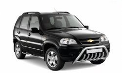 12 899 р. Защита порогов из трубы Ø63 мм с проступью Petroil Tuning  Chevrolet Niva  2123 (2009-2020), Лада 2123 (Нива Шевроле) (2009-2021) (Нержавеющая полированная сталь)  с доставкой в г. Воронеж. Увеличить фотографию 5