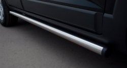77 999 р. Защита порогов из круглой трубы диаметром 76 мм (дорестайлинг) Russtal Chevrolet Niva 2123 дорестайлинг (2002-2008) (Защита порогов с со скосами на торцах (вариант 1))  с доставкой в г. Воронеж. Увеличить фотографию 2