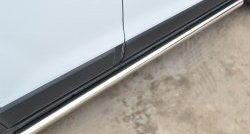 77 999 р. Защита порогов из круглой трубы диаметром 76 мм (дорестайлинг) Russtal Chevrolet Niva 2123 дорестайлинг (2002-2008) (Защита порогов с со скосами на торцах (вариант 1))  с доставкой в г. Воронеж. Увеличить фотографию 3