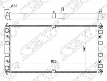 Радиатор двигателя SAT (трубчатый, МКПП) Лада 2123 (Нива Шевроле) 2 рестайлинг (2020-2021)