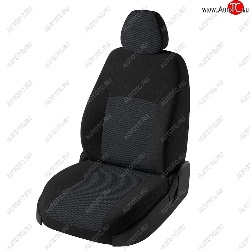 5 599 р. Чехлы для сидений  Niva (2002-2012) Lord Autofashion Дублин (жаккард) Chevrolet Niva 2123 рестайлинг (2009-2020) (Черный, вставка Прямоугольник чёрный)  с доставкой в г. Воронеж