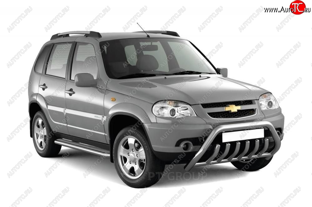 5 789 р. Рейлинги Petroil Tuning Комфорт  Chevrolet Niva  2123 (2009-2020), Лада 2123 (Нива Шевроле) (2002-2021), Лада Нива Трэвел (2021-2025) (Серебристый муар)  с доставкой в г. Воронеж