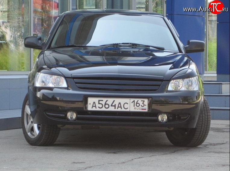 499 р. Решетка бампера 21728 Priora Sport верхняя  Лада Приора ( 2170,  2171,  2172) (2007-2014) седан дорестайлинг, универсал дорестайлинг , хэтчбек дорестайлинг  с доставкой в г. Воронеж