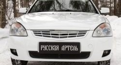 1 369 р. Защитная сетка решетки переднего бампера (рестайлинг) РА Лада Приора 2172 хэтчбек дорестайлинг (2008-2014)  с доставкой в г. Воронеж. Увеличить фотографию 4