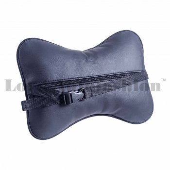 349 р. Подушка-косточка Lord Autofashion Байрон (экокожа, 1 шт.)   (Коричневый, строчка бежевая)  с доставкой в г. Воронеж. Увеличить фотографию 2