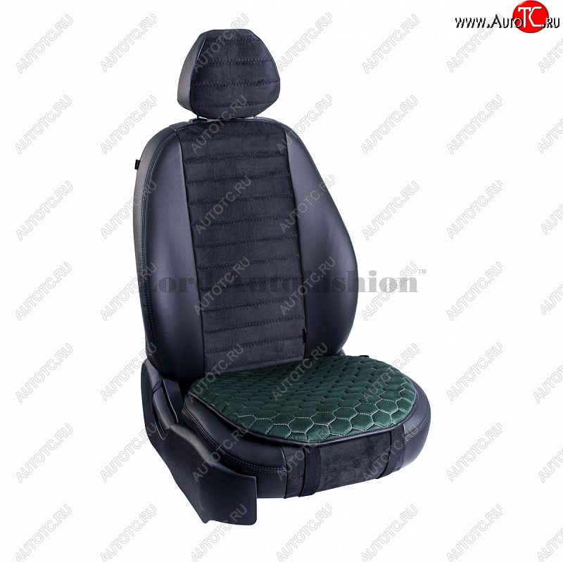 929 р. Подушка для сиденья универсальная Lord Autofashion Комфорт+ (велюр)   (Зелёный)  с доставкой в г. Воронеж