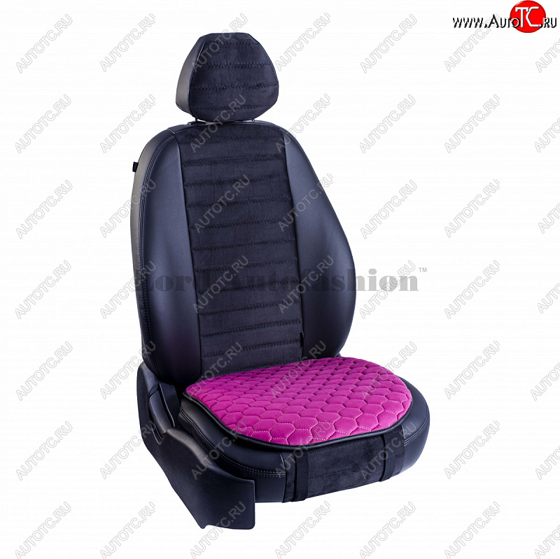 1 029 р. Подушка для сиденья универсальная Lord Autofashion Комфорт+ (велюр)   (Фуксия)  с доставкой в г. Воронеж
