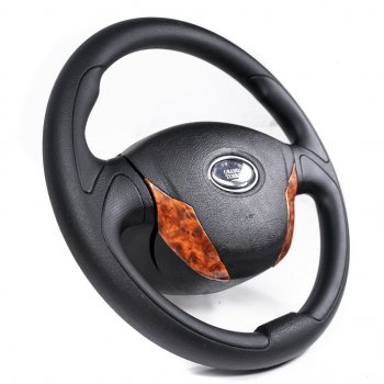 3 389 р. Рулевое колесо Turbo (Ø360 мм) Лада Приора 2171 универсал дорестайлинг  (2008-2014) (Дерево)  с доставкой в г. Воронеж. Увеличить фотографию 2