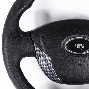 3 389 р. Рулевое колесо Turbo (Ø360 мм)  Лада Приора ( 2170,  2171,  2172,  21728) (2007-2018) седан дорестайлинг, универсал дорестайлинг , хэтчбек дорестайлинг, купе дорестайлинг, купе рестайлинг, седан рестайлинг, универсал рестайлинг, хэтчбек рестайлин (Карбон)  с доставкой в г. Воронеж. Увеличить фотографию 7