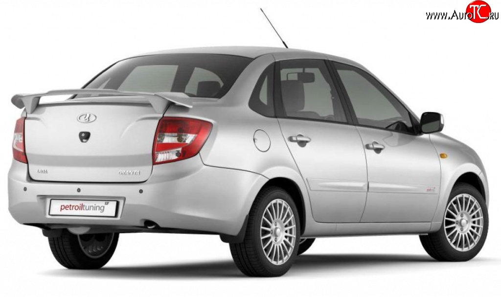 4 349 р. Спойлер Petroil Tuning Чайка Лада Гранта 2190 седан  дорестайлинг (2011-2017) (Неокрашенный)  с доставкой в г. Воронеж