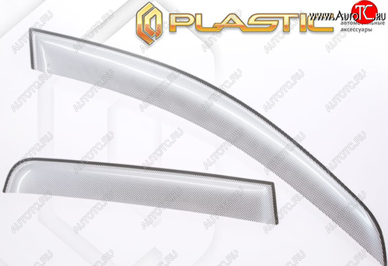 2 159 р. Дефлектора окон CA-Plastic  Лада Нива Трэвел (2021-2025) (212300-80) (Шелкография серебро, Без хром молдинга)  с доставкой в г. Воронеж
