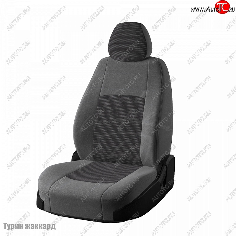 6 749 р. Чехлы для сидений (Люкс) Lord Autofashion Турин (жаккард, раздельная спинка)  Лада Гранта FL ( 2191,  2190,  2194,  2192) (2018-2025) лифтбек, седан, универсал, хэтчбек (Серый Норд, вставка Тропик)  с доставкой в г. Воронеж
