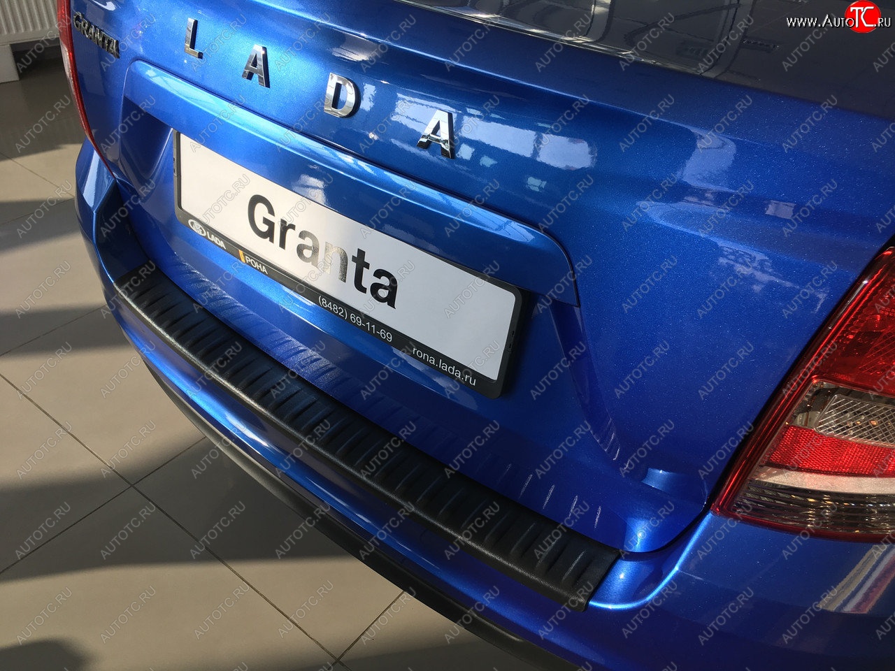 1 089 р. Накладка защитная на задний бампер АртФорм Лада Гранта FL 2190 седан (2018-2025)  с доставкой в г. Воронеж