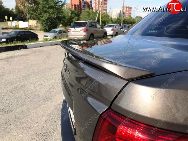 1 649 р. Лип-спойлер Кураж (широкий)  Лада Гранта FL  2190 (2018-2025) седан (Неокрашенный)  с доставкой в г. Воронеж