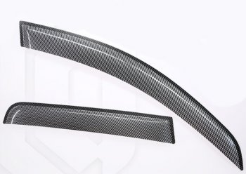 Дефлектора окон CA-Plastic Лада Гранта FL  2194 (2018-2025) универсал (Шелкография карбон-серебро)