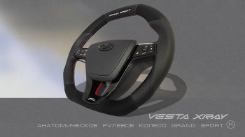 19 699 р. Анатомическое рулевое колесо Grand Sport  Лада XRAY - Ларгус (С подогревом, На базе руля клиента)  с доставкой в г. Воронеж. Увеличить фотографию 8