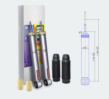 7 799 р. Амортизаторы задние усиленные SS20  Лада Ларгус (2012-2025) дорестайлинг R90, рестайлинг R90 (Комфорт-Оптима)  с доставкой в г. Воронеж. Увеличить фотографию 1
