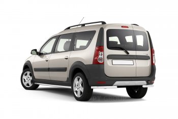 10 199 р. Защита заднего бампера PT GROUP угловая Ø51мм (НПС) LADA Largus 2012-/ Largus Cross 2015-  Лада Ларгус (2012-2021) дорестайлинг R90 (Нержавеющая полированная сталь)  с доставкой в г. Воронеж. Увеличить фотографию 2
