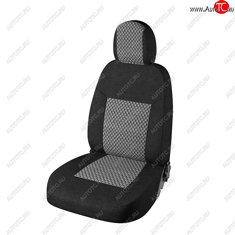 4 999 р. Чехлы для сидений (7 мест) Lord Autofashion Стандарт Плюс (жаккард) Лада Ларгус дорестайлинг R90 (2012-2021) (Чёрный, вставка стежок серый)  с доставкой в г. Воронеж