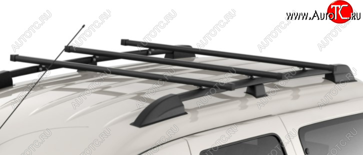 8 669 р. Рейлинги Petroil Tuning  Лада Ларгус (2012-2021) дорестайлинг R90 (Цвет: черный муар)  с доставкой в г. Воронеж
