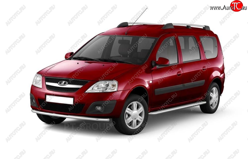 7 009 р. Рейлинги Petroil Tuning Усиленные Лада Ларгус дорестайлинг R90 (2012-2021) (Серебристый муар)  с доставкой в г. Воронеж