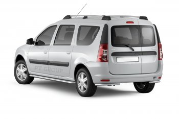 7 009 р. Рейлинги Petroil Tuning Усиленные Лада Ларгус дорестайлинг R90 (2012-2021) (Серебристый муар)  с доставкой в г. Воронеж. Увеличить фотографию 2