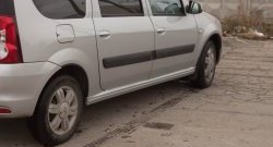 3 079 р. Пороги накладки Кураж  Лада Ларгус (2012-2025) дорестайлинг R90, рестайлинг R90 (Неокрашенные)  с доставкой в г. Воронеж. Увеличить фотографию 2