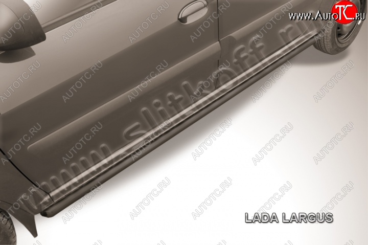 7 199 р. Защита порогов Slitkoff  Лада Ларгус (2012-2025) дорестайлинг R90, рестайлинг R90 (Цвет: серебристый)  с доставкой в г. Воронеж