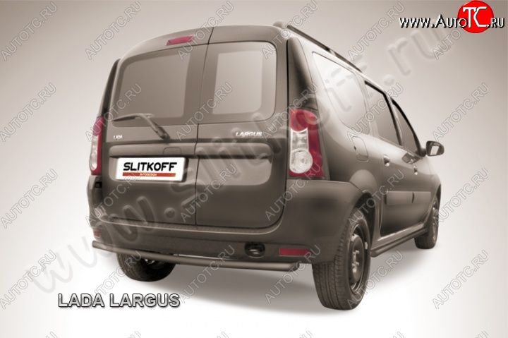 3 999 р. Защита задняя Slitkoff Лада Ларгус дорестайлинг R90 (2012-2021) (Цвет: серебристый)  с доставкой в г. Воронеж